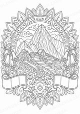 Peru Mandalas Ausmalbilder – Länder und Kulturen – 15 Malvorlagen – Materialseite 2