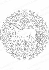 Pferd Mandalas Ausmalbilder – Tiere – 15 Malvorlagen – Materialseite 4