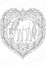 Pferd Mandalas Ausmalbilder – Tiere – 15 Malvorlagen – Materialseite 8