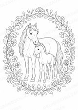 Pferd Mandalas Ausmalbilder – Tiere – 15 Malvorlagen – Materialseite 9