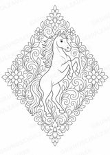 Pferd Mandalas Ausmalbilder – Tiere – 15 Malvorlagen – Materialseite 10