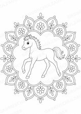 Pferd Mandalas Ausmalbilder – Tiere – 15 Malvorlagen – Materialseite 13