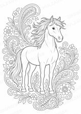 Pferd Mandalas Ausmalbilder – Tiere – 15 Malvorlagen – Materialseite 15