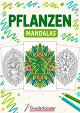 Pflanzen Mandalas Ausmalbilder – Natur und Pflanzen – 15 Malvorlagen – Cover