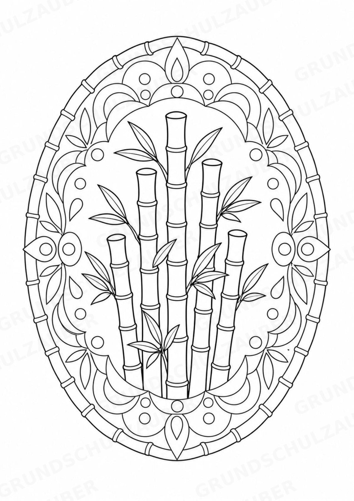 Pflanzen Mandalas Ausmalbilder – Natur und Pflanzen – 15 Malvorlagen – Materialseite 11
