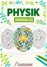 Physik Mandalas Ausmalbilder – Allgemeine Themen – 15 Malvorlagen – Cover