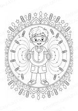 Physik Mandalas Ausmalbilder – Allgemeine Themen – 15 Malvorlagen – Materialseite 2