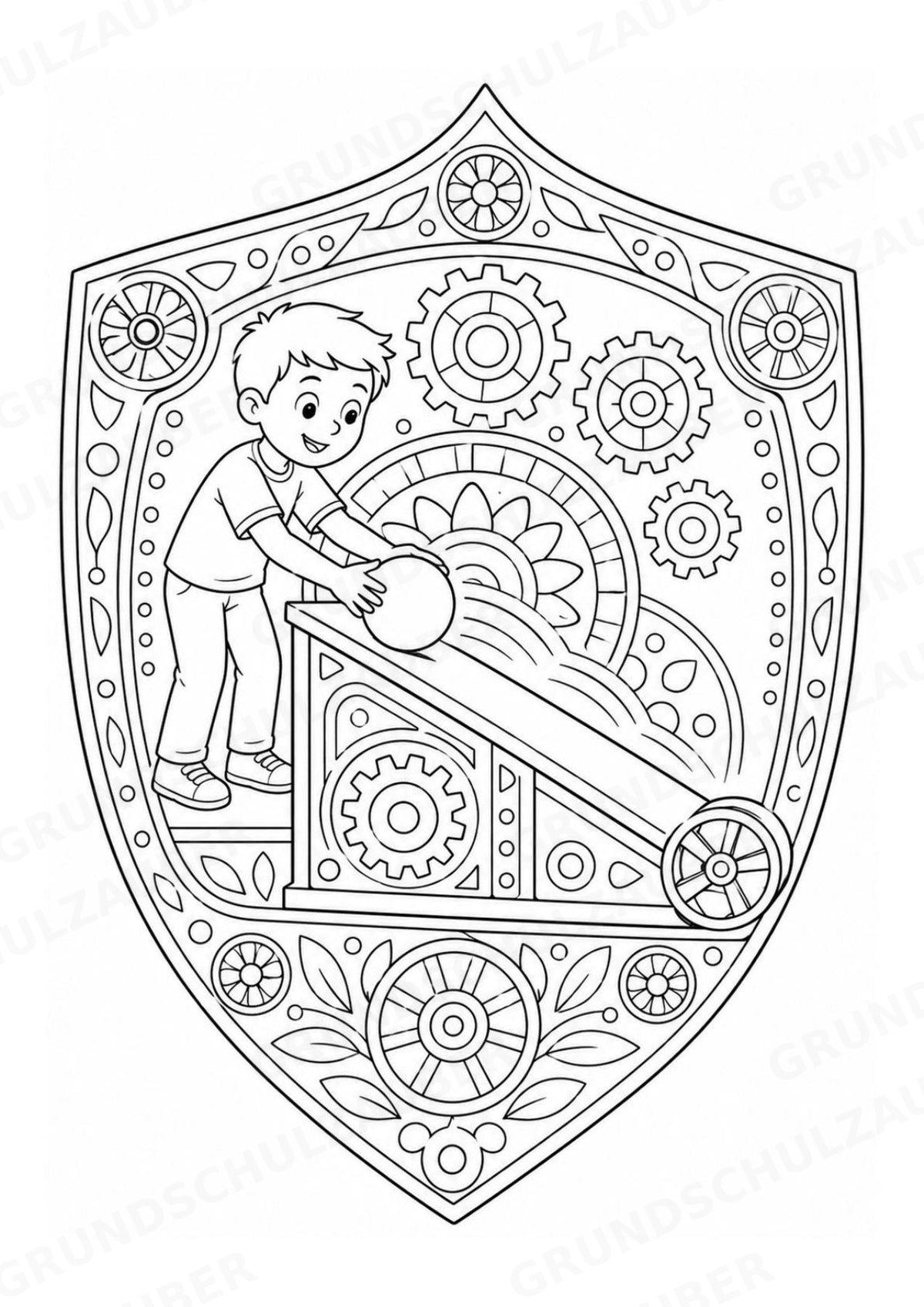 Physik Mandalas Ausmalbilder – Allgemeine Themen – 15 Malvorlagen – Materialseite 5