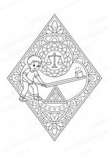 Physik Mandalas Ausmalbilder – Allgemeine Themen – 15 Malvorlagen – Materialseite 12