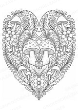 Pilze Mandalas Ausmalbilder – Natur und Pflanzen – 15 Malvorlagen – Materialseite 3