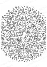 Pilze Mandalas Ausmalbilder – Natur und Pflanzen – 15 Malvorlagen – Materialseite 7
