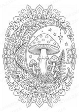 Pilze Mandalas Ausmalbilder – Natur und Pflanzen – 15 Malvorlagen – Materialseite 10
