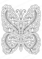 Pilze Mandalas Ausmalbilder – Natur und Pflanzen – 15 Malvorlagen – Materialseite 13