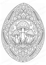 Pilze Mandalas Ausmalbilder – Natur und Pflanzen – 15 Malvorlagen – Materialseite 14