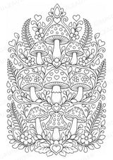 Pilze Mandalas Ausmalbilder – Natur und Pflanzen – 15 Malvorlagen – Materialseite 16