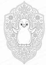 Pinguin Mandalas Ausmalbilder – Tiere – 15 Malvorlagen – Materialseite 6