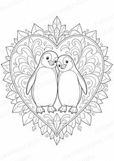 Pinguin Mandalas Ausmalbilder – Tiere – 15 Malvorlagen – Materialseite 8