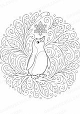 Pinguin Mandalas Ausmalbilder – Tiere – 15 Malvorlagen – Materialseite 9