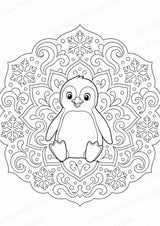 Pinguin Mandalas Ausmalbilder – Tiere – 15 Malvorlagen – Materialseite 11