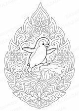 Pinguin Mandalas Ausmalbilder – Tiere – 15 Malvorlagen – Materialseite 12