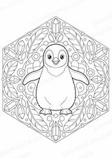 Pinguin Mandalas Ausmalbilder – Tiere – 15 Malvorlagen – Materialseite 13