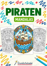 Piraten Mandalas Ausmalbilder – Märchen – 15 Malvorlagen – Cover