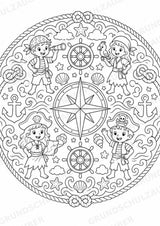 Piraten Mandalas Ausmalbilder – Märchen – 15 Malvorlagen – Materialseite 5