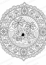 Piraten Mandalas Ausmalbilder – Märchen – 15 Malvorlagen – Materialseite 7