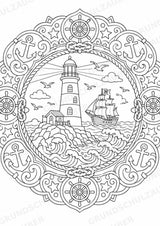 Piraten Mandalas Ausmalbilder – Märchen – 15 Malvorlagen – Materialseite 8