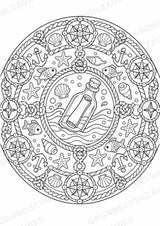Piraten Mandalas Ausmalbilder – Märchen – 15 Malvorlagen – Materialseite 10