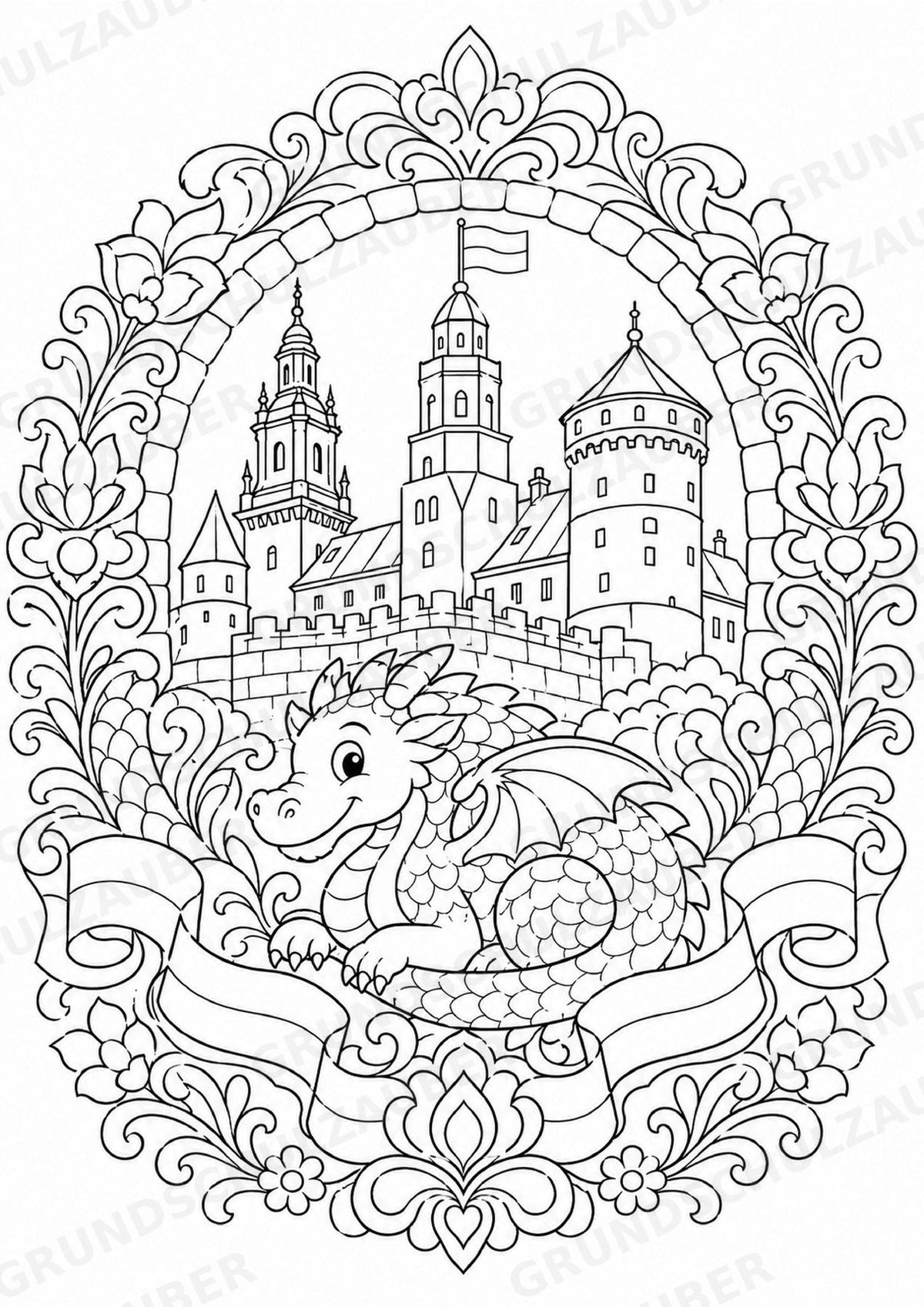 Polen Mandalas Ausmalbilder – Länder und Kulturen – 15 Malvorlagen – Materialseite 4