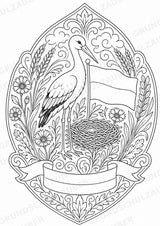 Polen Mandalas Ausmalbilder – Länder und Kulturen – 15 Malvorlagen – Materialseite 16