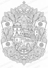 Portugal Mandalas Ausmalbilder – Länder und Kulturen – 15 Malvorlagen – Materialseite 9