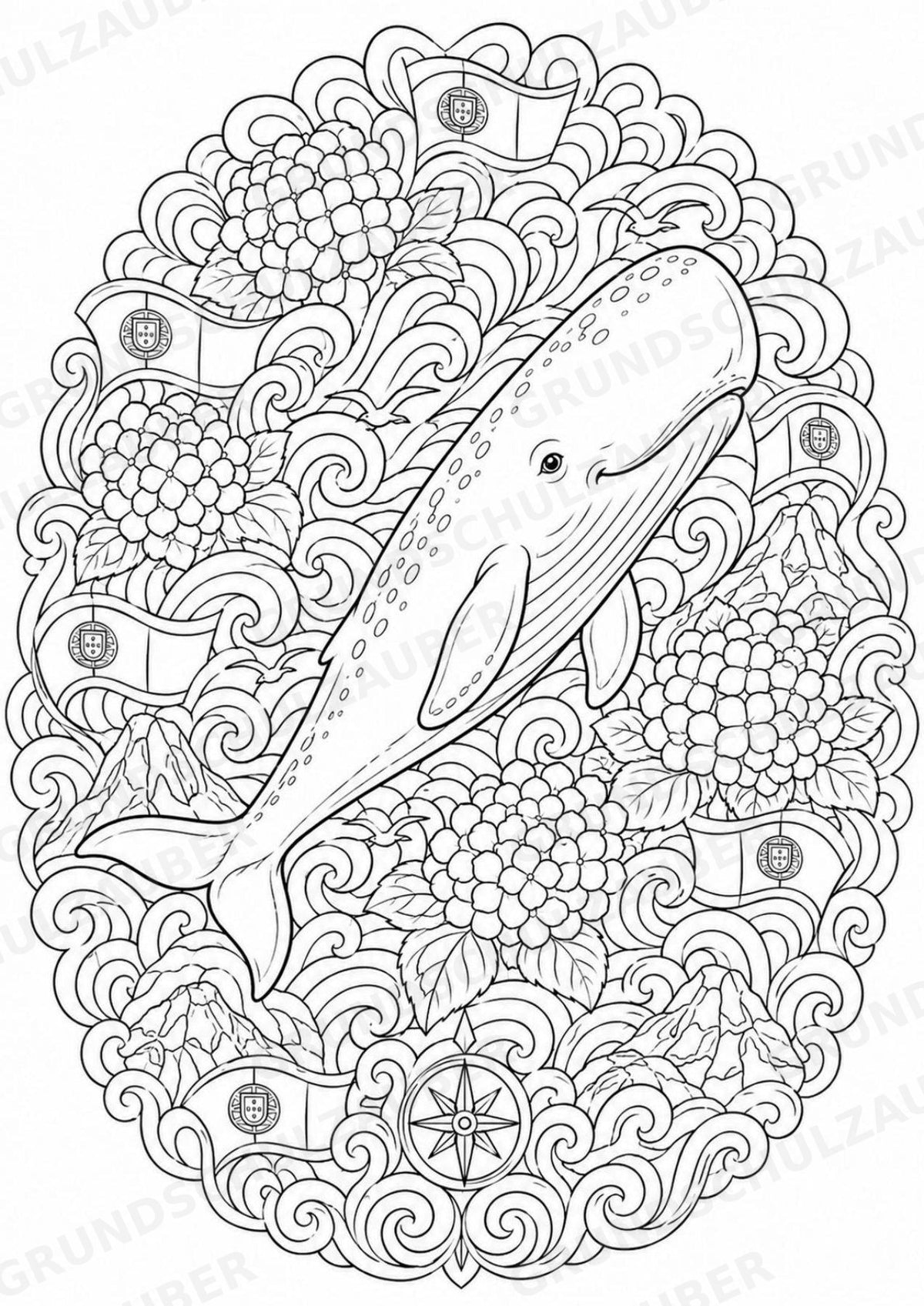 Portugal Mandalas Ausmalbilder – Länder und Kulturen – 15 Malvorlagen – Materialseite 13