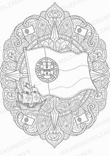 Portugal Mandalas Ausmalbilder – Länder und Kulturen – 15 Malvorlagen – Materialseite 16