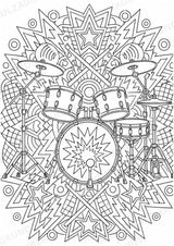 Punk Mandalas Ausmalbilder – Musik – 15 Malvorlagen – Materialseite 4