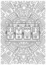 Punk Mandalas Ausmalbilder – Musik – 15 Malvorlagen – Materialseite 12