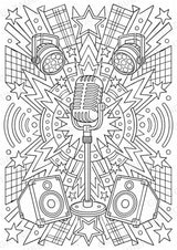 Punk Mandalas Ausmalbilder – Musik – 15 Malvorlagen – Materialseite 14