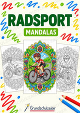 Radsport Mandalas Ausmalbilder – Sport – 15 Malvorlagen – Cover