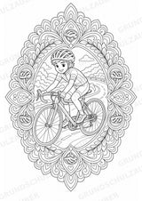 Radsport Mandalas Ausmalbilder – Sport – 15 Malvorlagen – Materialseite 2