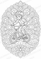 Radsport Mandalas Ausmalbilder – Sport – 15 Malvorlagen – Materialseite 5