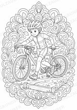 Radsport Mandalas Ausmalbilder – Sport – 15 Malvorlagen – Materialseite 7