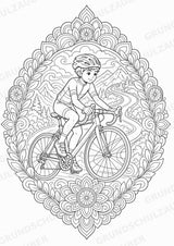Radsport Mandalas Ausmalbilder – Sport – 15 Malvorlagen – Materialseite 8