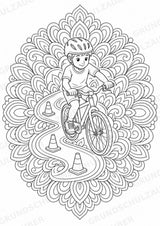 Radsport Mandalas Ausmalbilder – Sport – 15 Malvorlagen – Materialseite 9