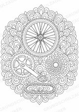 Radsport Mandalas Ausmalbilder – Sport – 15 Malvorlagen – Materialseite 14