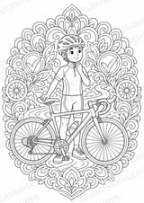 Radsport Mandalas Ausmalbilder – Sport – 15 Malvorlagen – Materialseite 16
