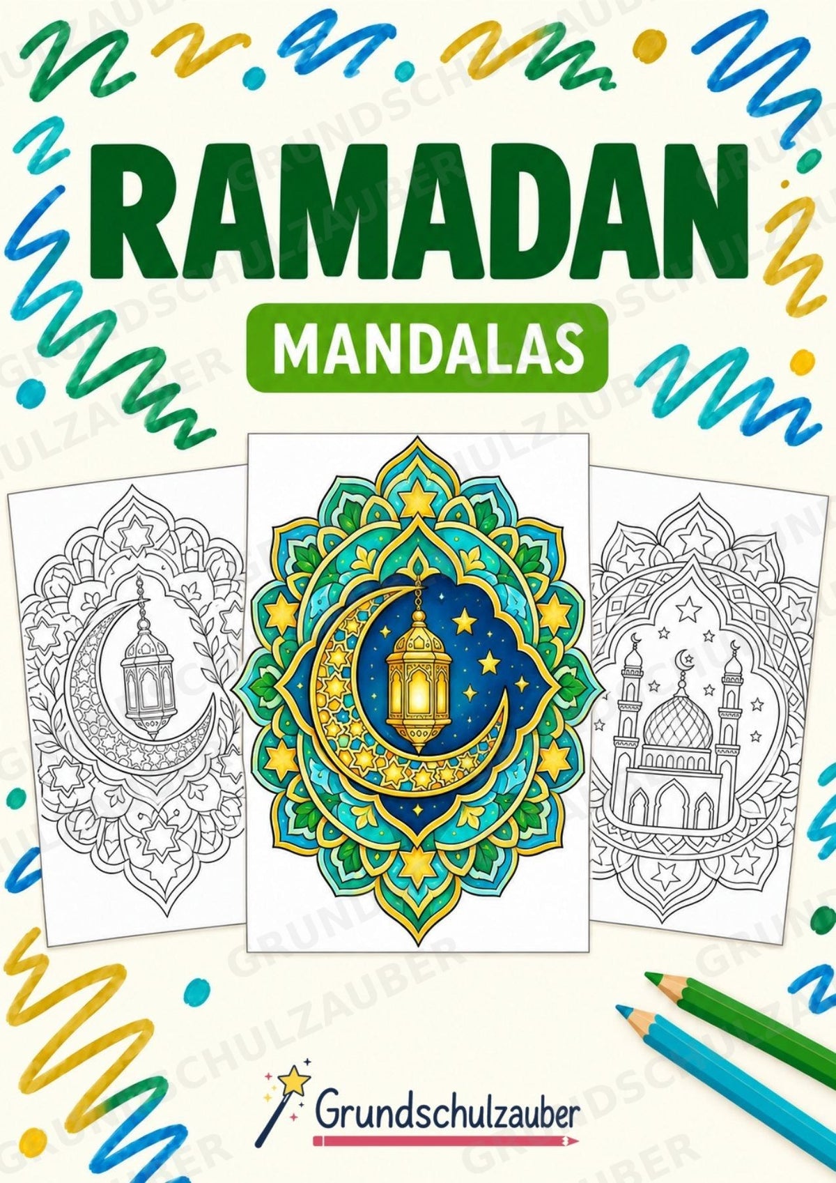 Ramadan Mandalas Ausmalbilder – Religion – 15 Malvorlagen – Cover