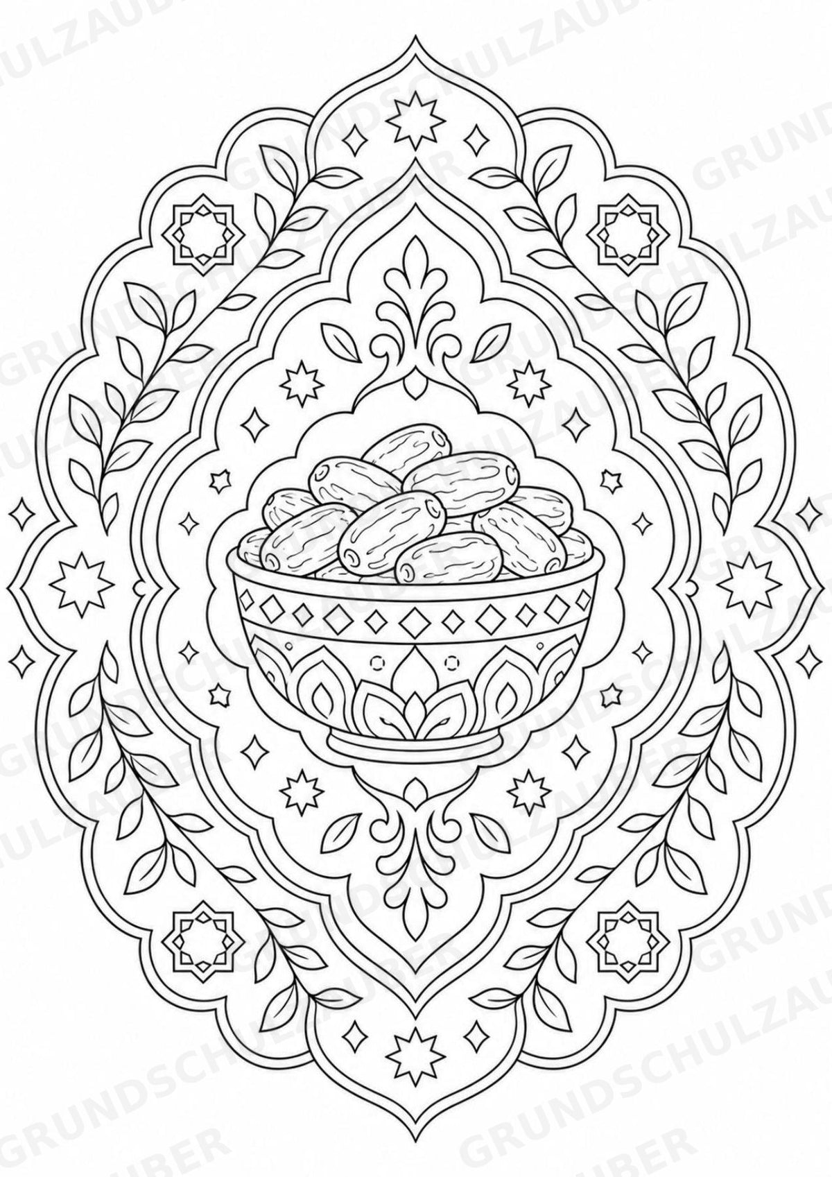 Ramadan Mandalas Ausmalbilder – Religion – 15 Malvorlagen – Materialseite 6