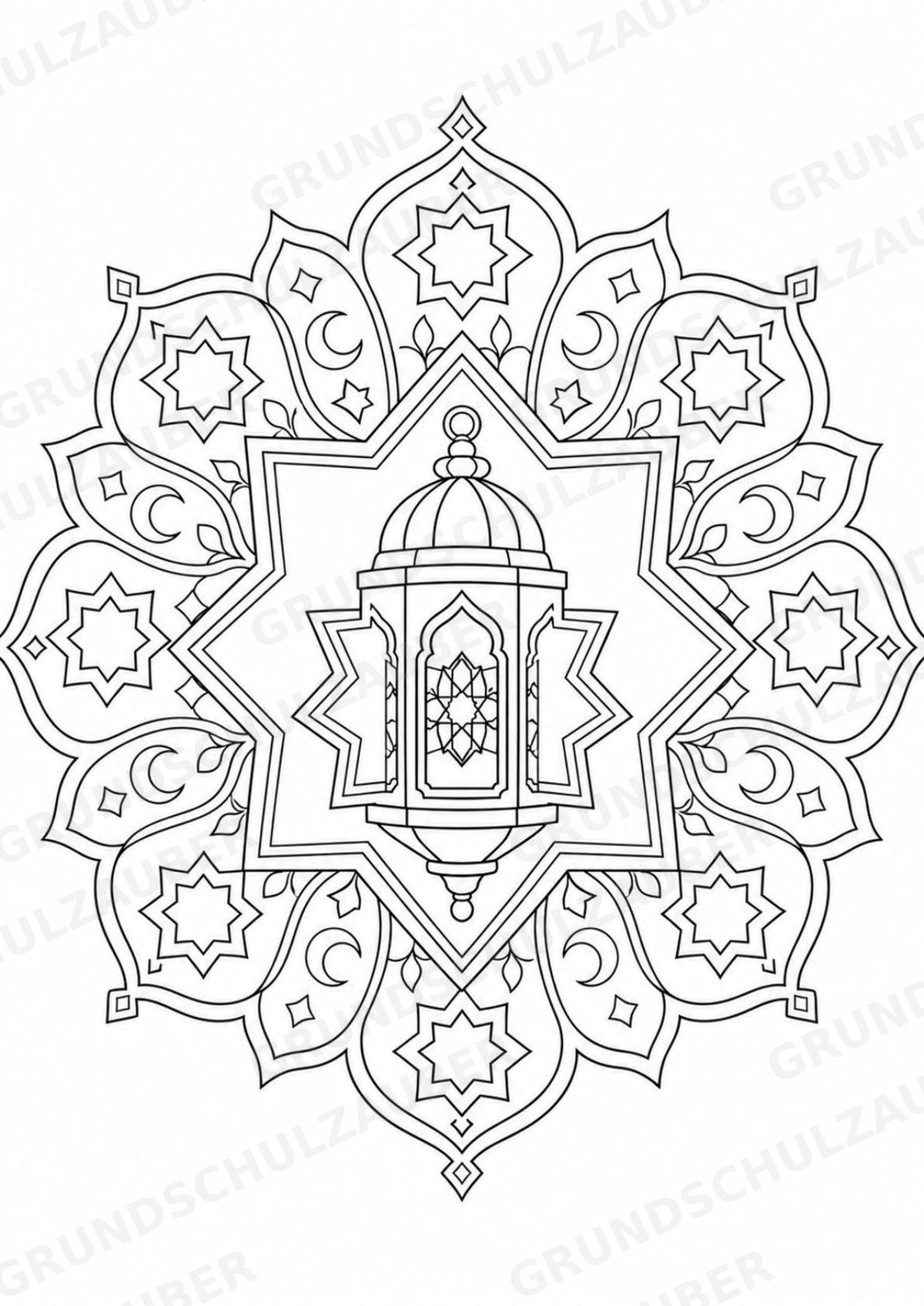 Ramadan Mandalas Ausmalbilder – Religion – 15 Malvorlagen – Materialseite 8