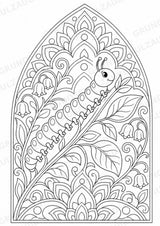 Raupe Mandalas Ausmalbilder – Tiere – 15 Malvorlagen – Materialseite 6